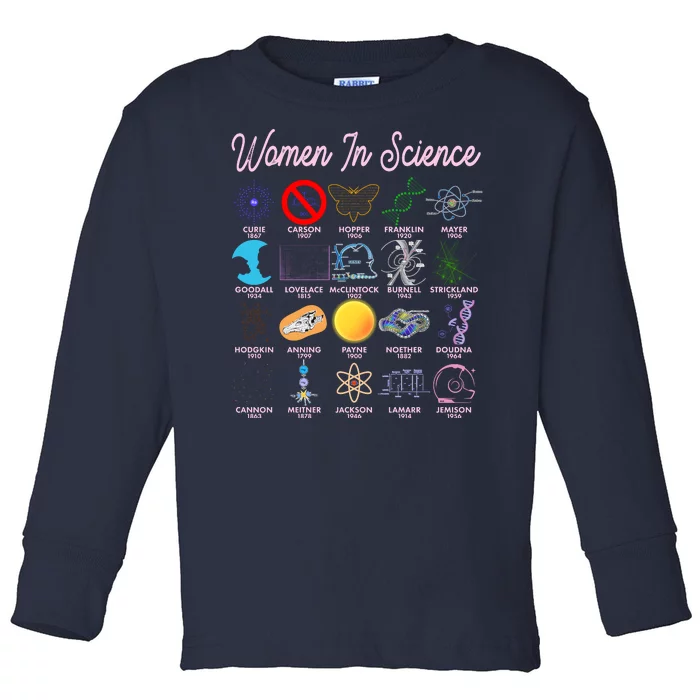 Famous Females Of Science Toddler Long Sleeve Shirt