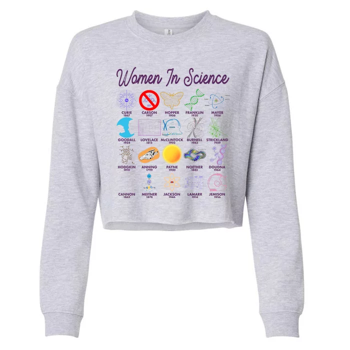 Famous Females Of Science Cropped Pullover Crew