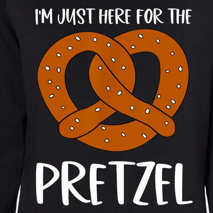 Funny Foodie Oktoberfest Im Just Here For The Pretzel Womens California Wash Sweatshirt