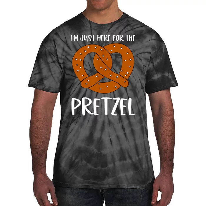 Funny Foodie Oktoberfest Im Just Here For The Pretzel Tie-Dye T-Shirt