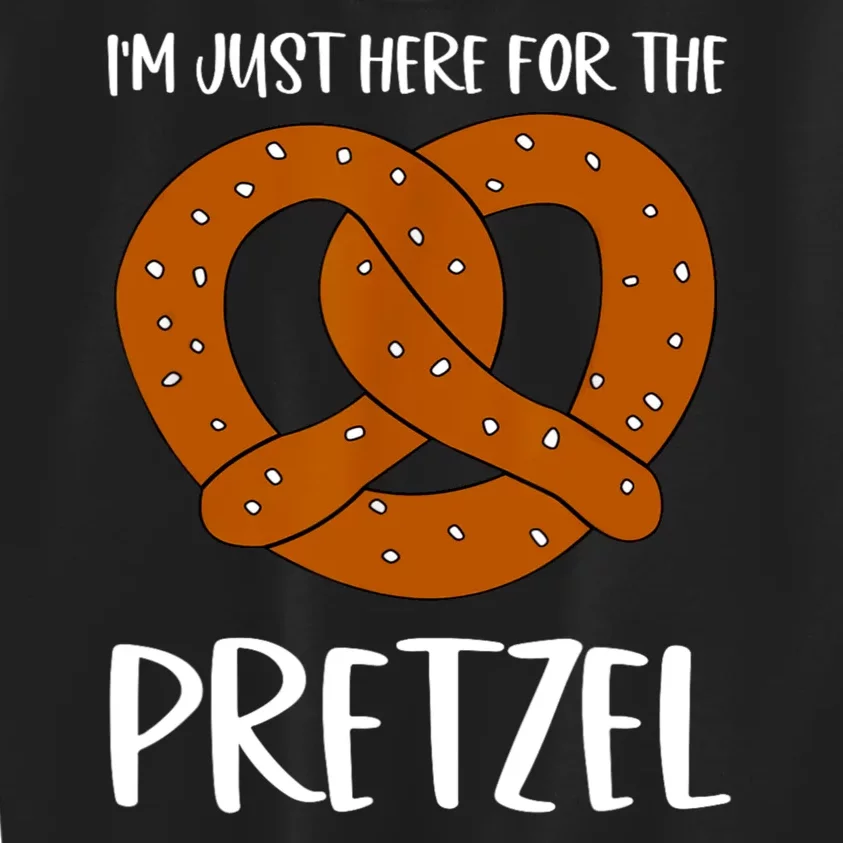 Funny Foodie Oktoberfest Im Just Here For The Pretzel Kids Sweatshirt