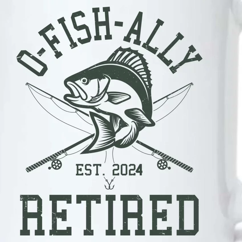 Funny Fishing Ofishally Retired Est 2024 Black Color Changing Mug