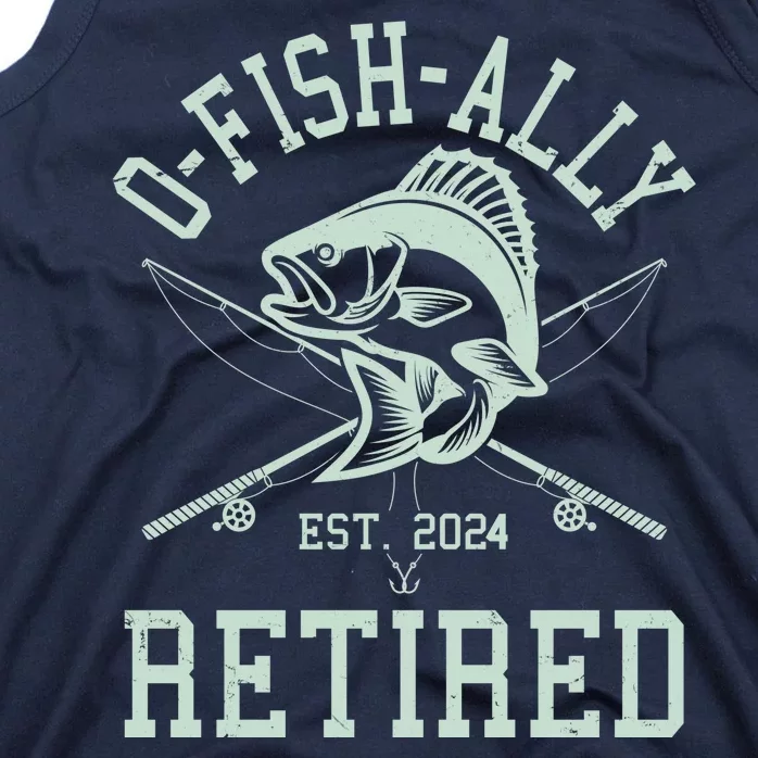 Funny Fishing Ofishally Retired Est 2024 Tank Top