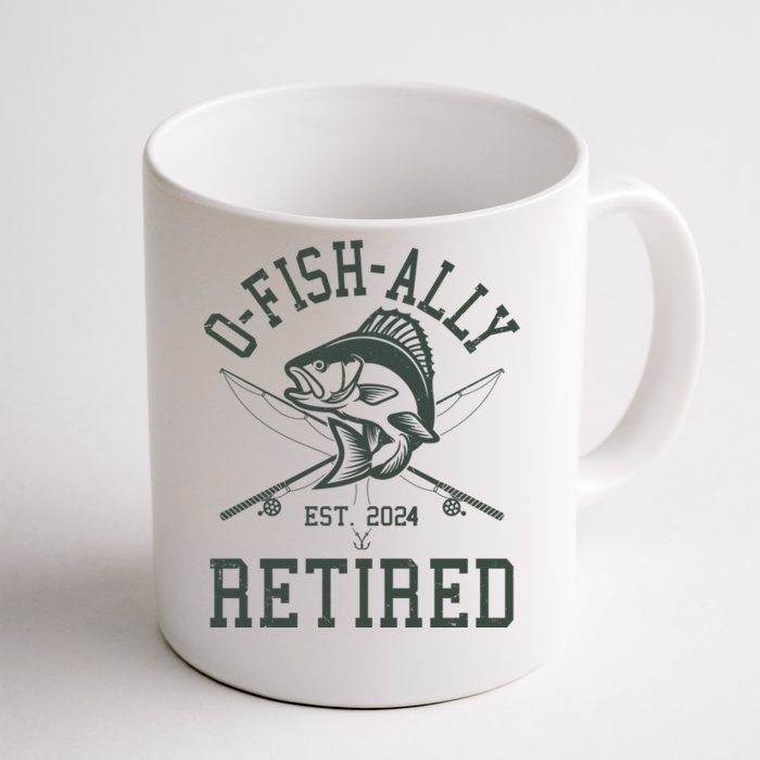 Funny Fishing Ofishally Retired Est 2024 Front & Back Coffee Mug