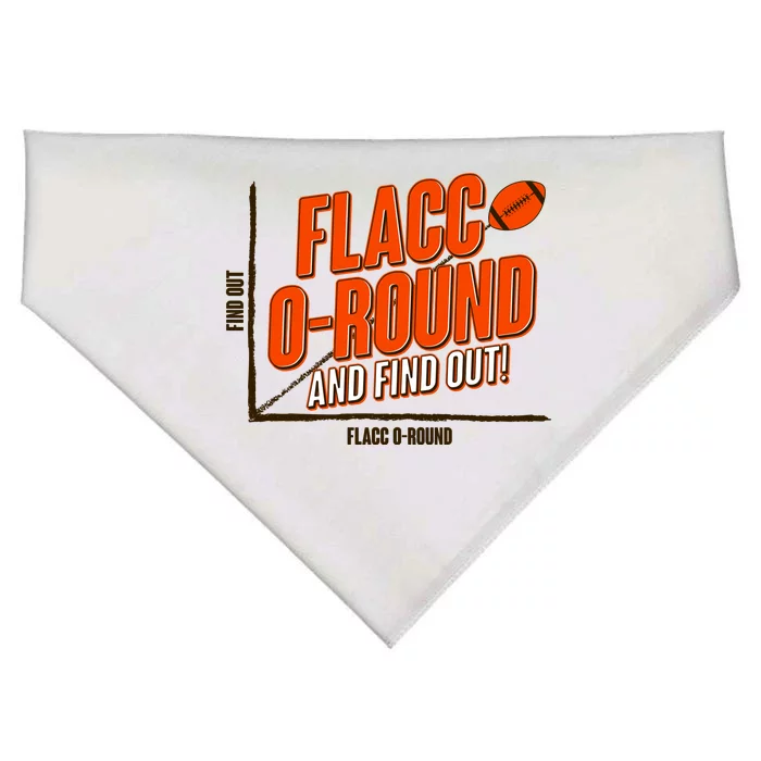 Funny Flacc O Round And Find Out Football Fan USA-Made Doggie Bandana