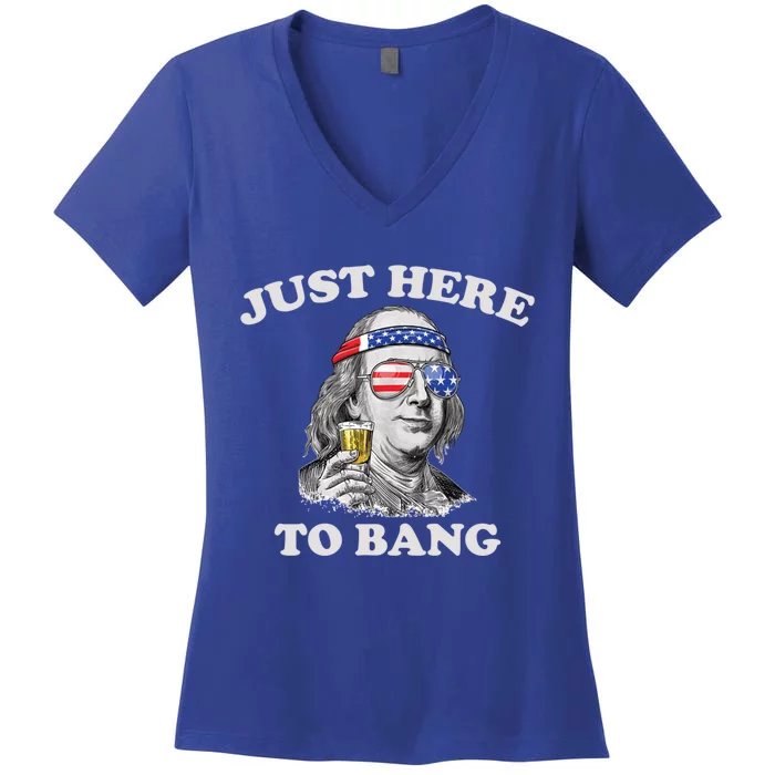 Funny Fourth Of July 4th Of July Ben Drankin Gift Cute Gift Women's V-Neck T-Shirt