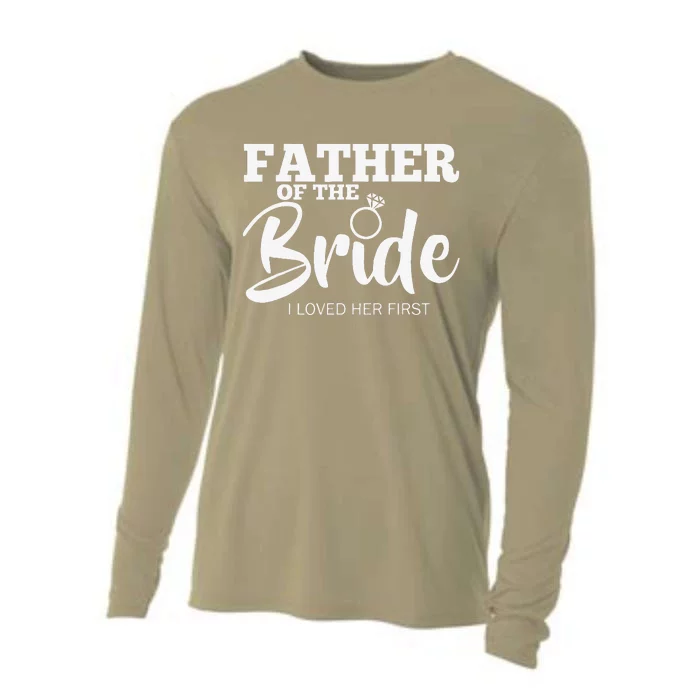 Funny Father Of The Bride Fatherly Love Dad Cooling Performance Long Sleeve Crew