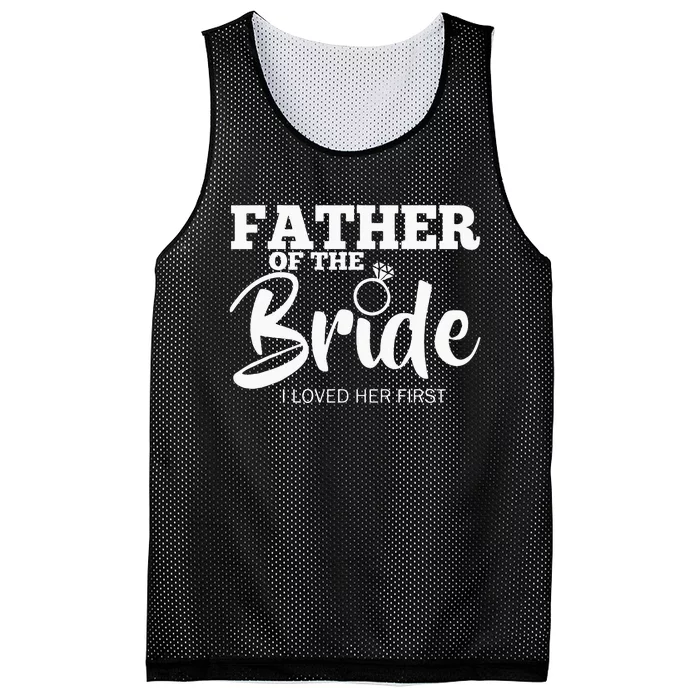 Funny Father Of The Bride Fatherly Love Dad Mesh Reversible Basketball Jersey Tank