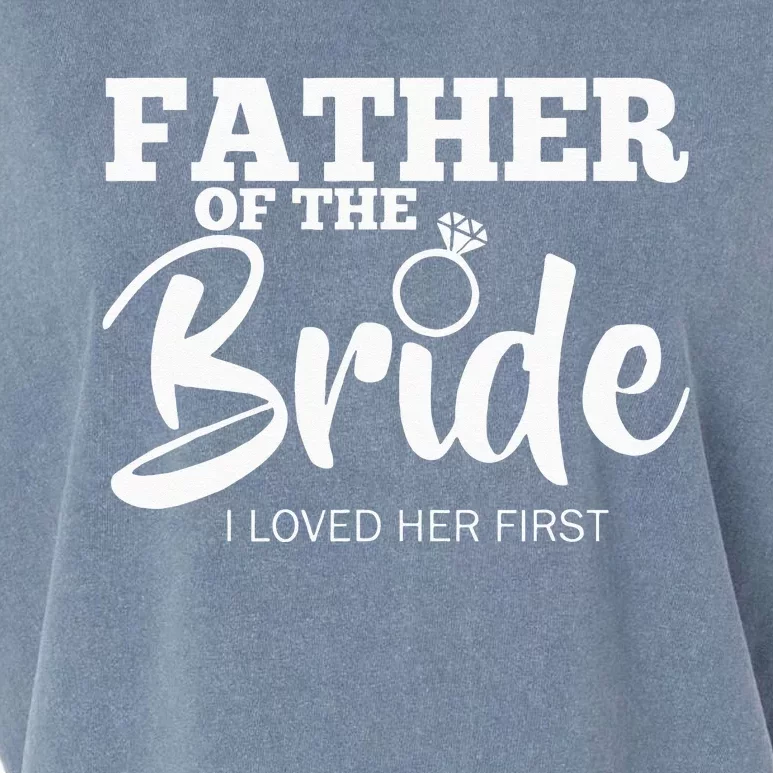 Funny Father Of The Bride Fatherly Love Dad Garment-Dyed Women's Muscle Tee