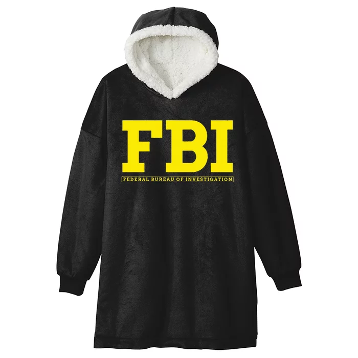 Fbi Federal Office For Investigation Officers Hooded Wearable Blanket