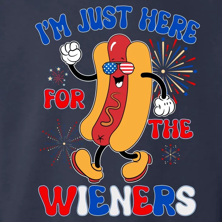 Funny Fouth Of July IM Just Here For The Wieners Hotdog Lover Toddler Hoodie