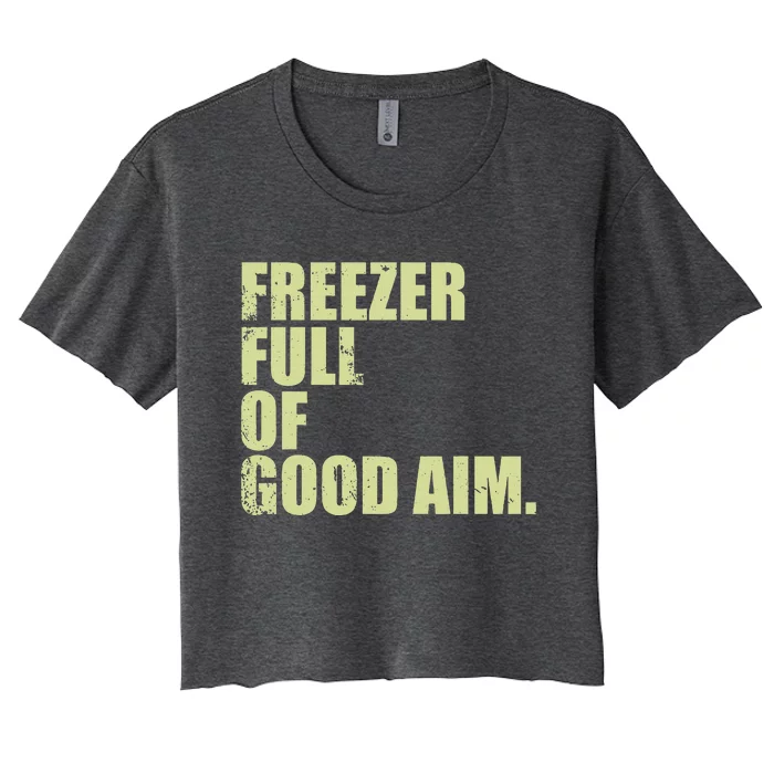 Freezer Full Of GoodAim Funny Vintage Women's Crop Top Tee