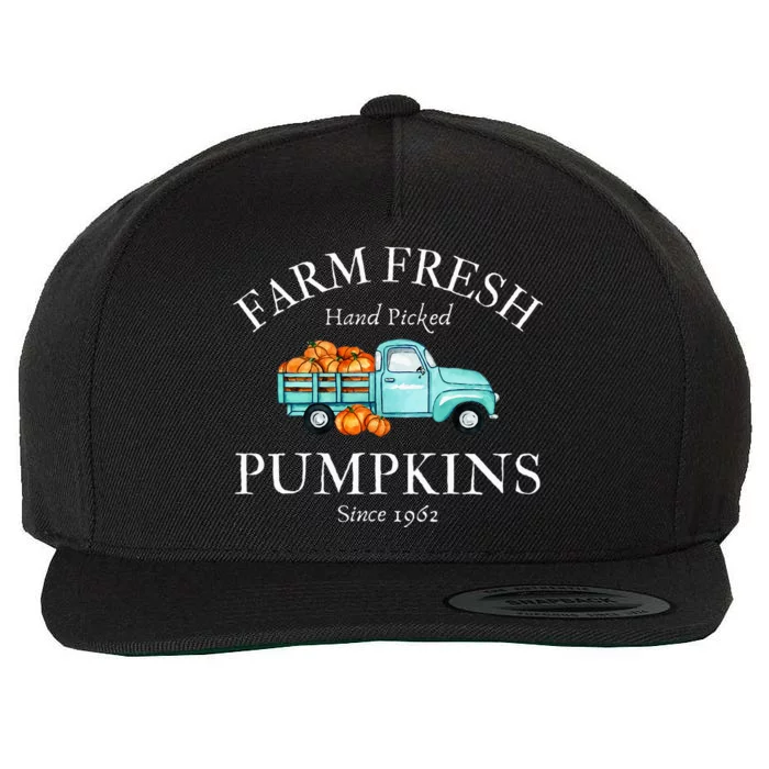 Farm Fresh Pumpkins Wool Snapback Cap