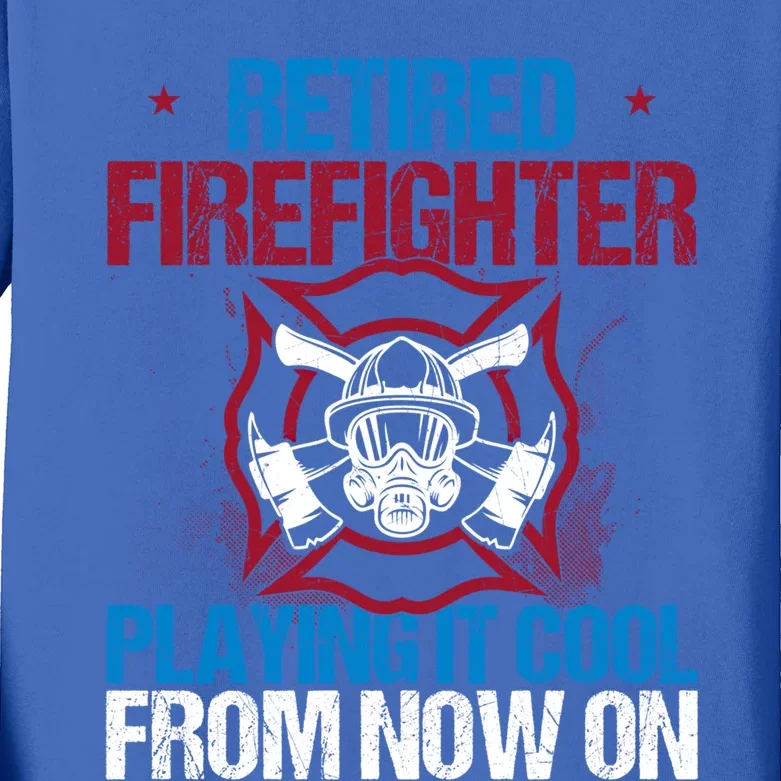 Funny Firefighter Print Retired Firefighter Gift Kids Long Sleeve Shirt