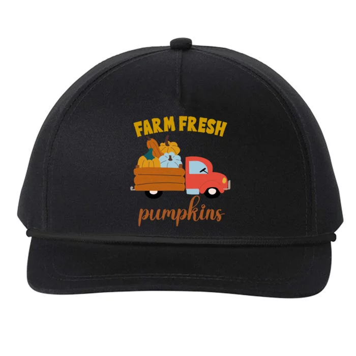 Farm Fresh Pumpkins Fall Vintage Truck Snapback Five-Panel Rope Hat