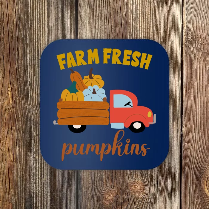 Farm Fresh Pumpkins Fall Vintage Truck Coaster