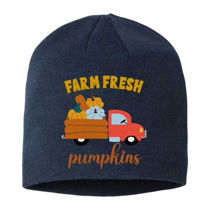 Farm Fresh Pumpkins Fall Vintage Truck 8 1/2in Sustainable Knit Beanie