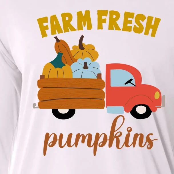 Farm Fresh Pumpkins Fall Vintage Truck Cooling Performance Long Sleeve Crew