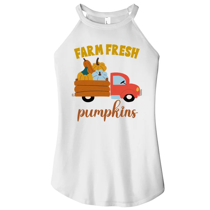 Farm Fresh Pumpkins Fall Vintage Truck Women’s Perfect Tri Rocker Tank