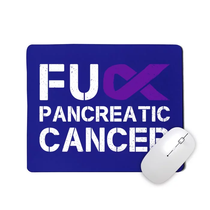 Fuck Fu Pancreatic Cancer Awareness Warrior Purple Ribbon Gift Mousepad