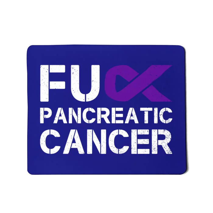 Fuck Fu Pancreatic Cancer Awareness Warrior Purple Ribbon Gift Mousepad