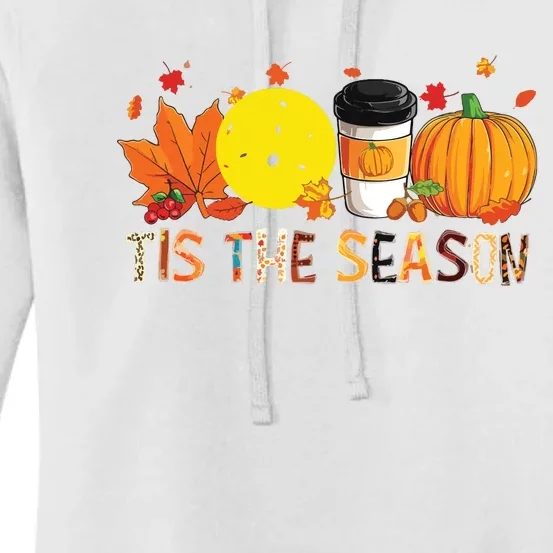 Festive Fall Pumpkins And Leaves Graphic Women's Pullover Hoodie