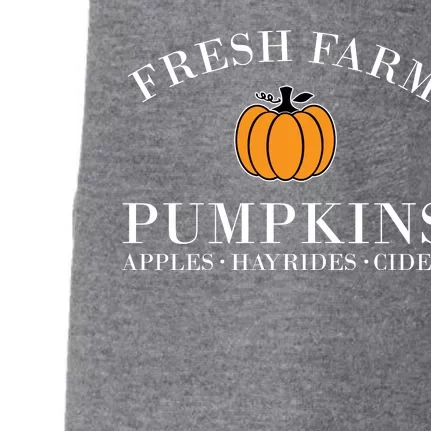 Fresh Farm Pumpkins Apples Hayrides Cider Doggie 3-End Fleece Hoodie