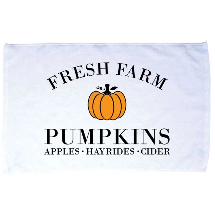 Fresh Farm Pumpkins Apples Hayrides Cider Microfiber Hand Towel