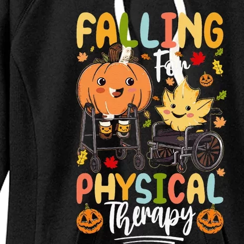 Falling For Physical Therapy Pt Pta Pumpkin Fall Autumn Women's Fleece Hoodie