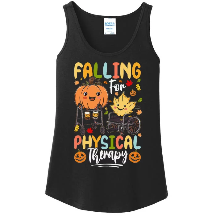 Falling For Physical Therapy Pt Pta Pumpkin Fall Autumn Ladies Essential Tank