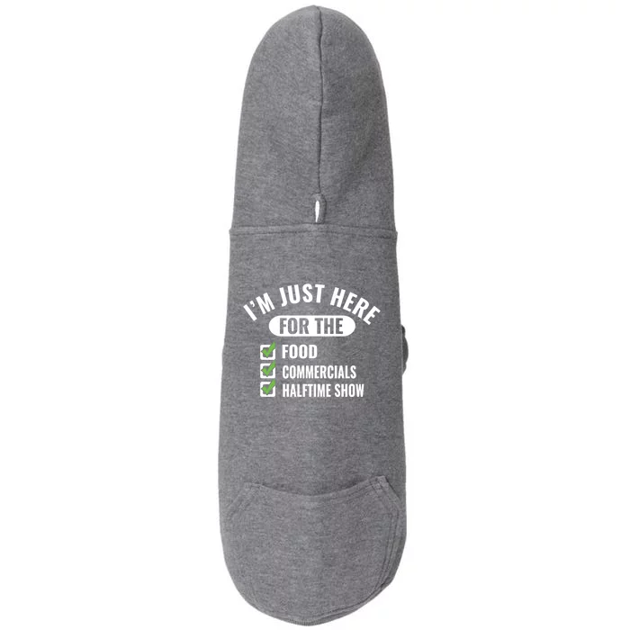 Funny Football Party I'm Just Here For The Funny Gift Doggie 3-End Fleece Hoodie