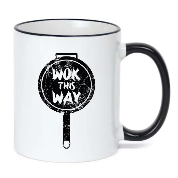 Funny Frying Pan Chinese Food Wok This Way Black Color Changing Mug