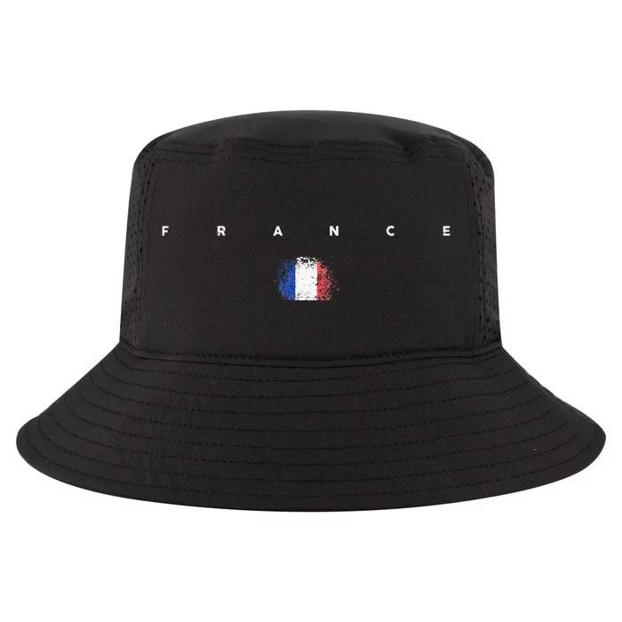 France Flag Pride Vintage Retro Soccer French Football Cool Comfort Performance Bucket Hat