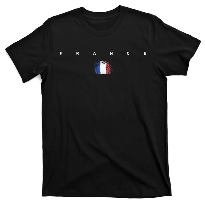 France Flag Pride Vintage Retro Soccer French Football T-Shirt