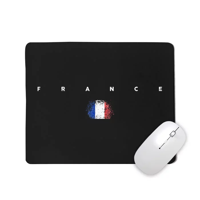 France Flag Pride Vintage Retro Soccer French Football Mousepad