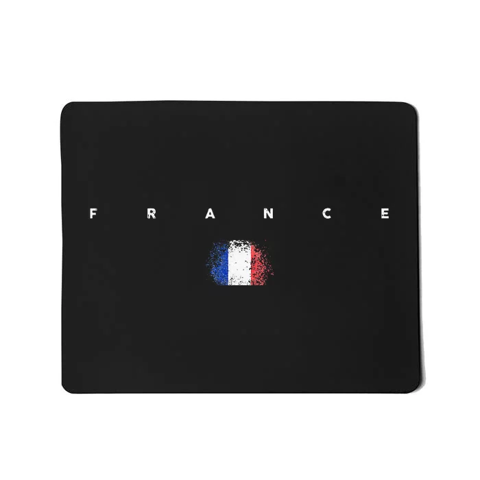 France Flag Pride Vintage Retro Soccer French Football Mousepad