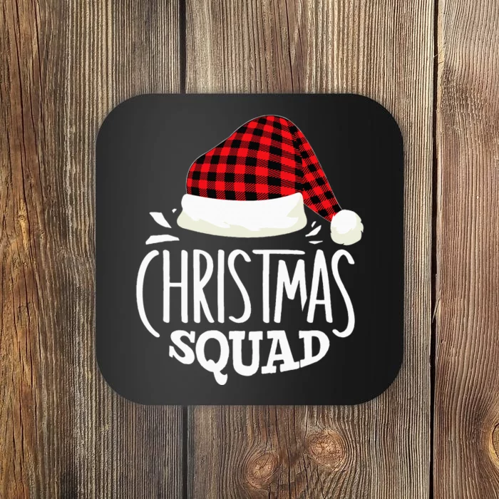 Festive Family Pajama Party Christmas Squad Gathering Coaster