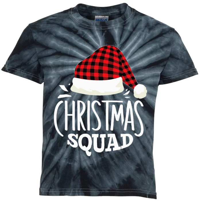 Festive Family Pajama Party Christmas Squad Gathering Kids Tie-Dye T-Shirt