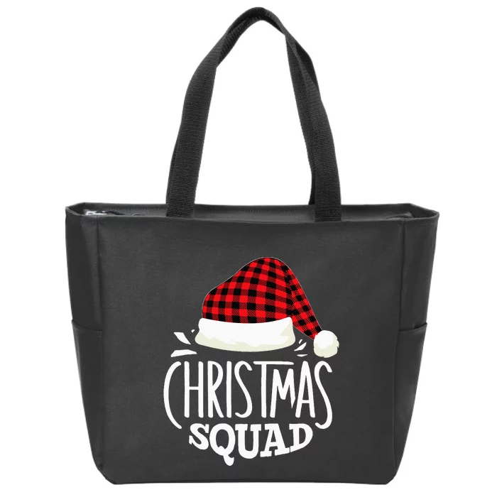 Festive Family Pajama Party Christmas Squad Gathering Zip Tote Bag