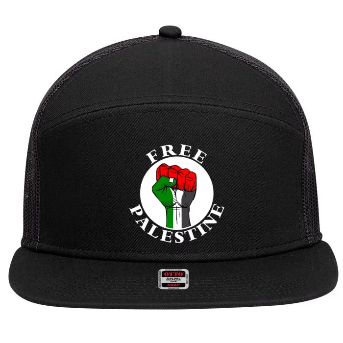 #Freepalestine Free Palestine 7 Panel Mesh Trucker Snapback Hat