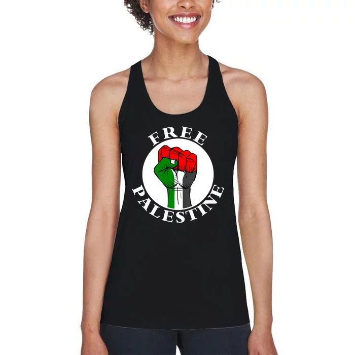 #Freepalestine Free Palestine Women's Racerback Tank