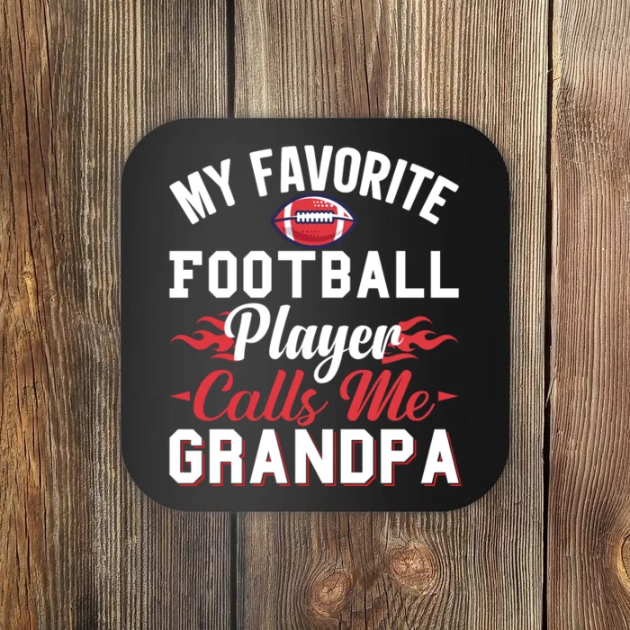 Favorite Football Player Grandpa Graphic Coaster