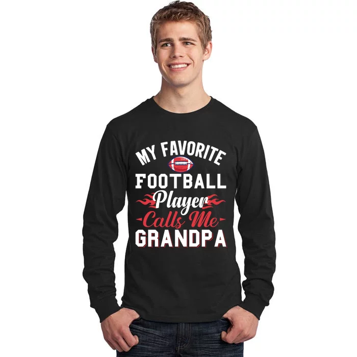 Favorite Football Player Grandpa Graphic Tall Long Sleeve T-Shirt