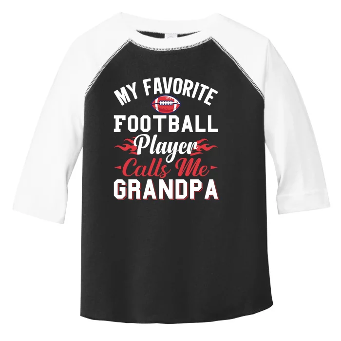 Favorite Football Player Grandpa Graphic Toddler Fine Jersey T-Shirt