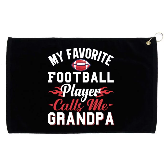 Favorite Football Player Grandpa Graphic Grommeted Golf Towel