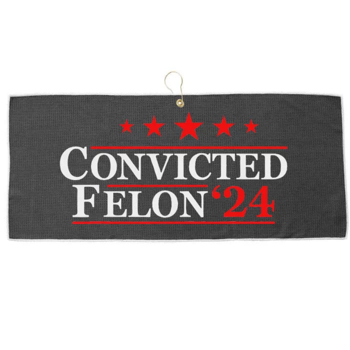 Felon24 Funny Pro Trump 2024 Campaign Large Microfiber Waffle Golf Towel