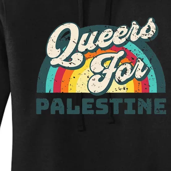 Freedom For Palestine. Queers For Palestine Women's Pullover Hoodie