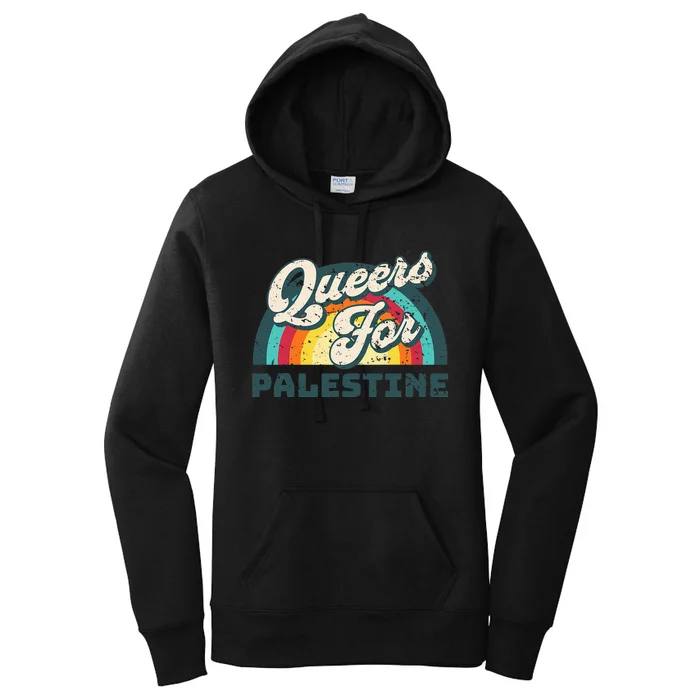 Freedom For Palestine. Queers For Palestine Women's Pullover Hoodie