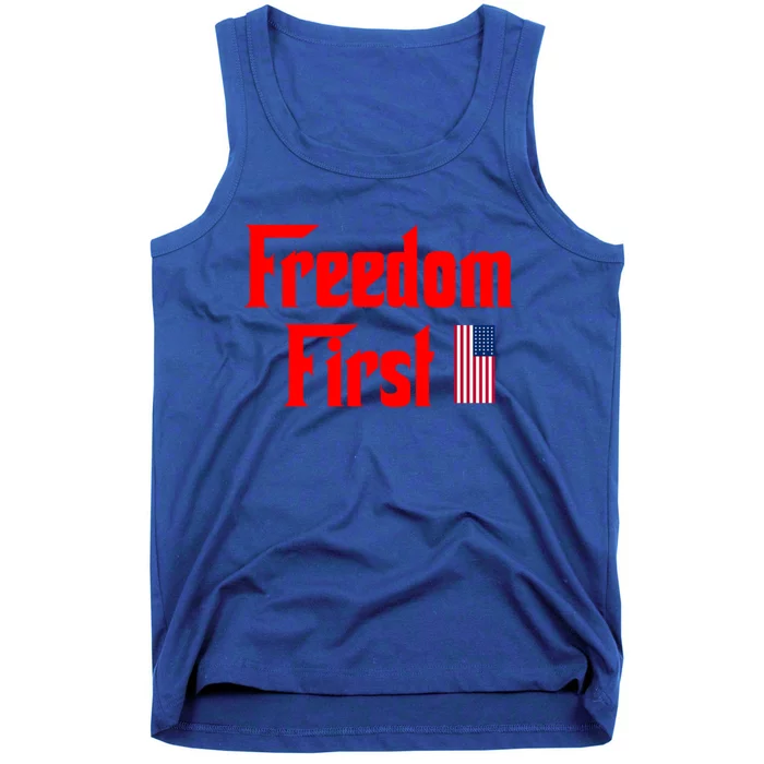 Freedom First Patriotic America First Liberty Constitution Funny Gift Tank Top