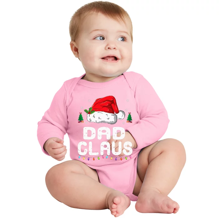 Festive Family Pajama Set Dad Claus Christmas Theme Baby Long Sleeve Bodysuit